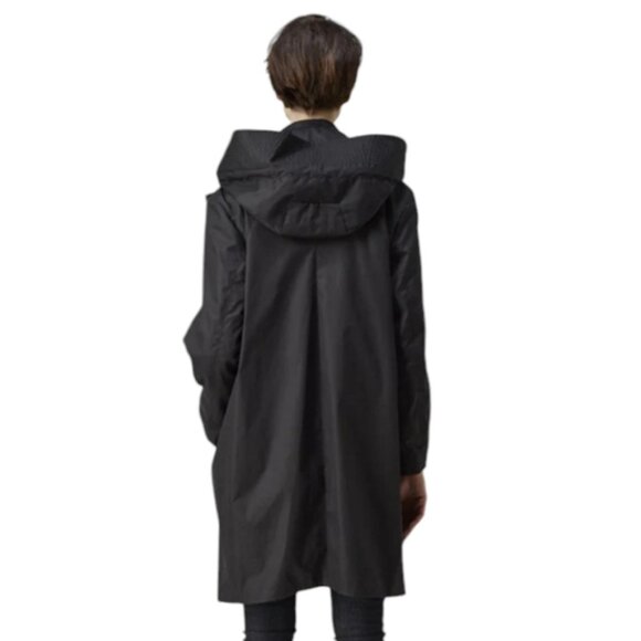 Helmut Lang black hooded trench coat size L - Picture 4 of 13